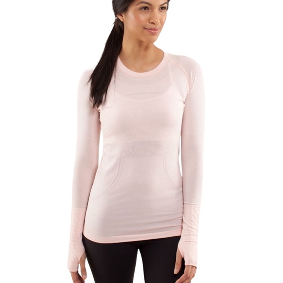 lululemon athletica Tops - ⭐️ SOLD ⭐️ Lululemon Run Swiftly Long Sleeve Top Size 10 Pale Pink